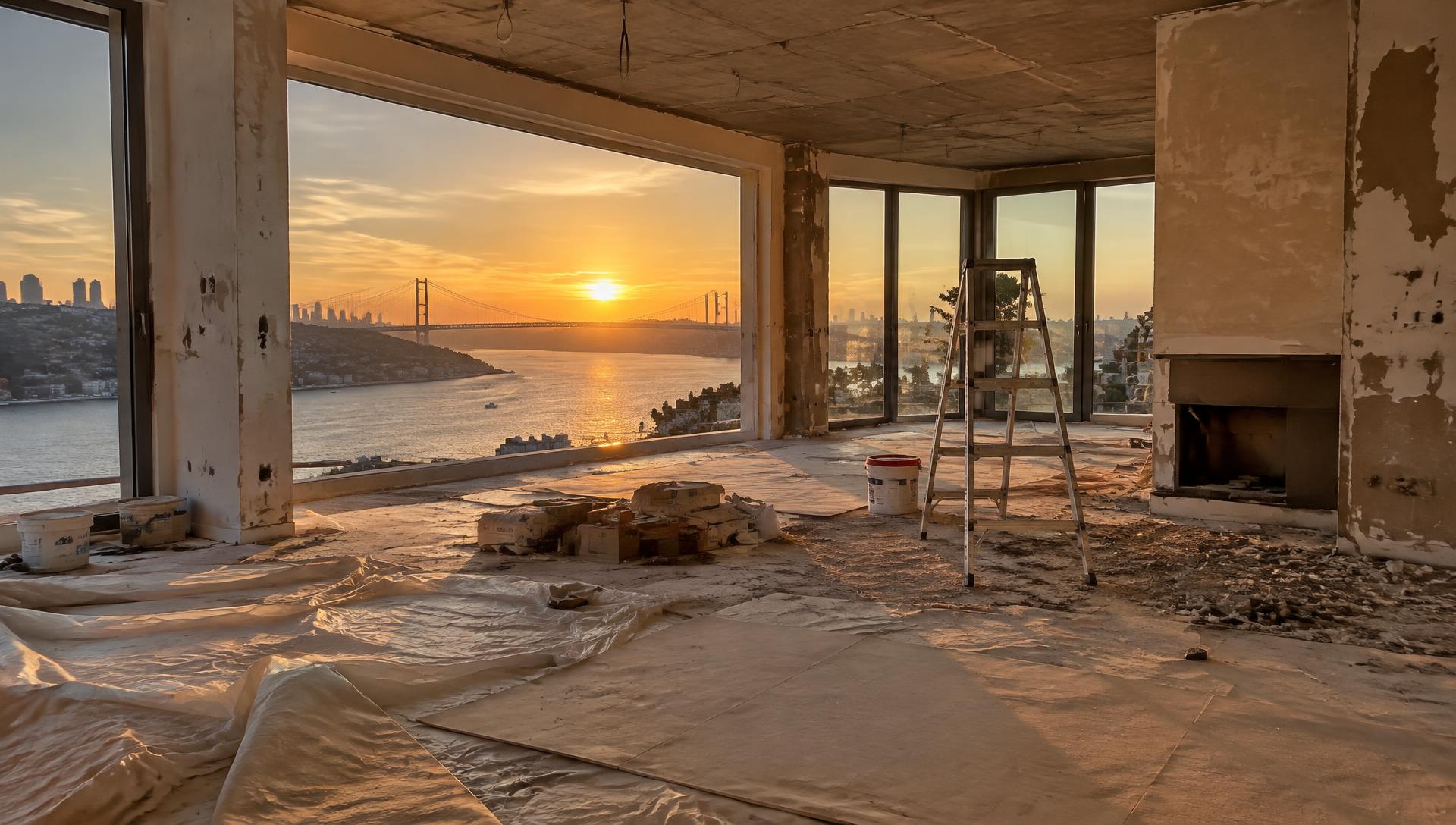 Boğaz manzaralı salon tadilatı – öncesi
